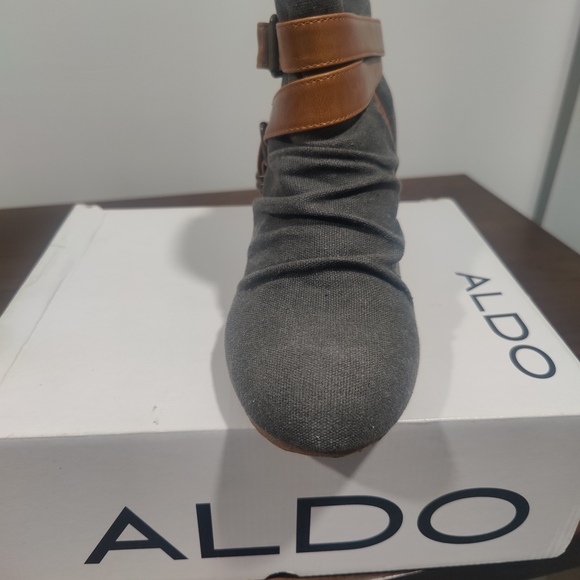 Aldo Gray and Brown Ankle Boots - Picture 1 of 4